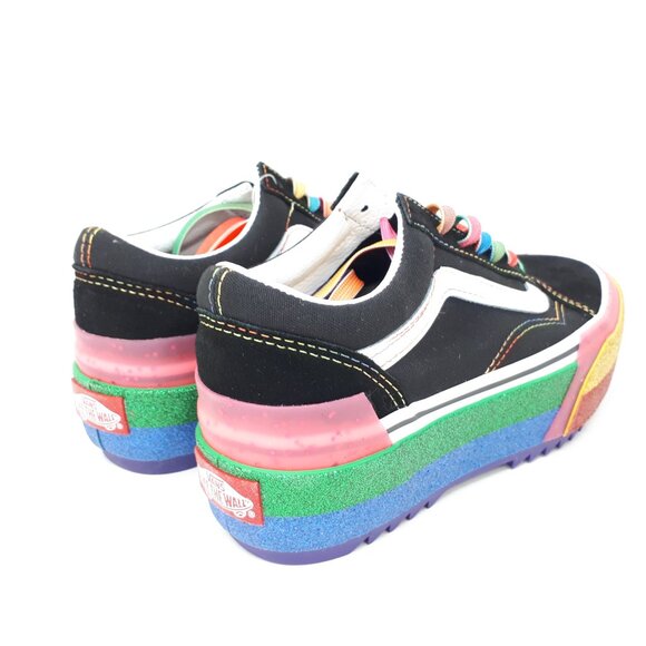Vans Old Skool Stacked Platform Rainbow Pride Shoe Sneaker Womens Size 5 US NEW - Picture 5 of 9